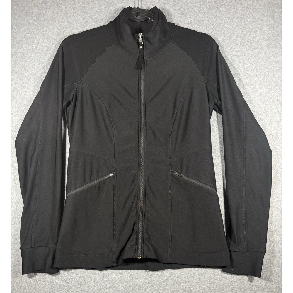 prAna Zip Up Athletic Jacket Size S Black/gray Full Zip Track Top
